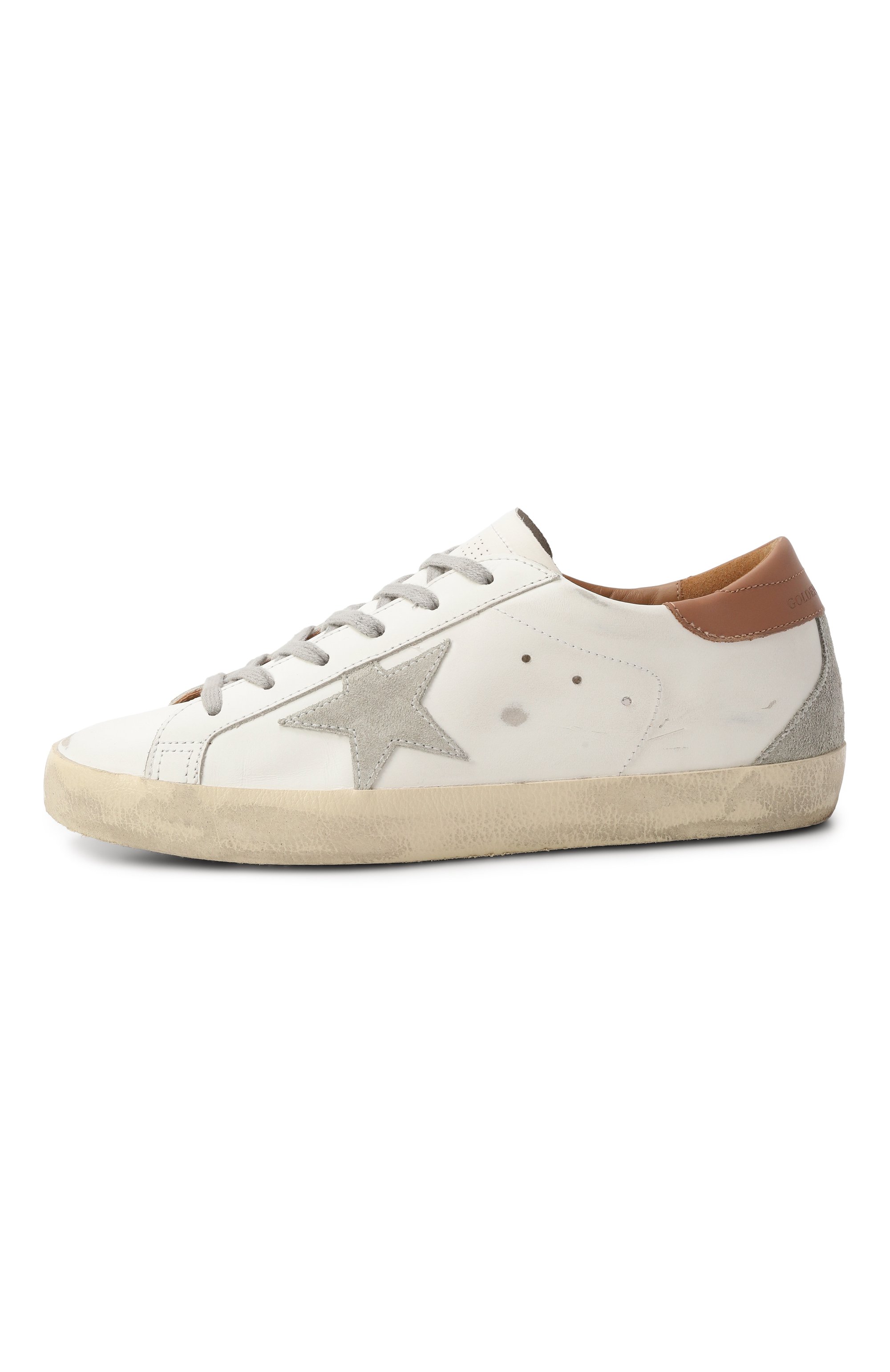 Кожаные кеды super-star GOLDEN GOOSE DELUXE BRAND, арт. GWF00102.F002182, фото 4
