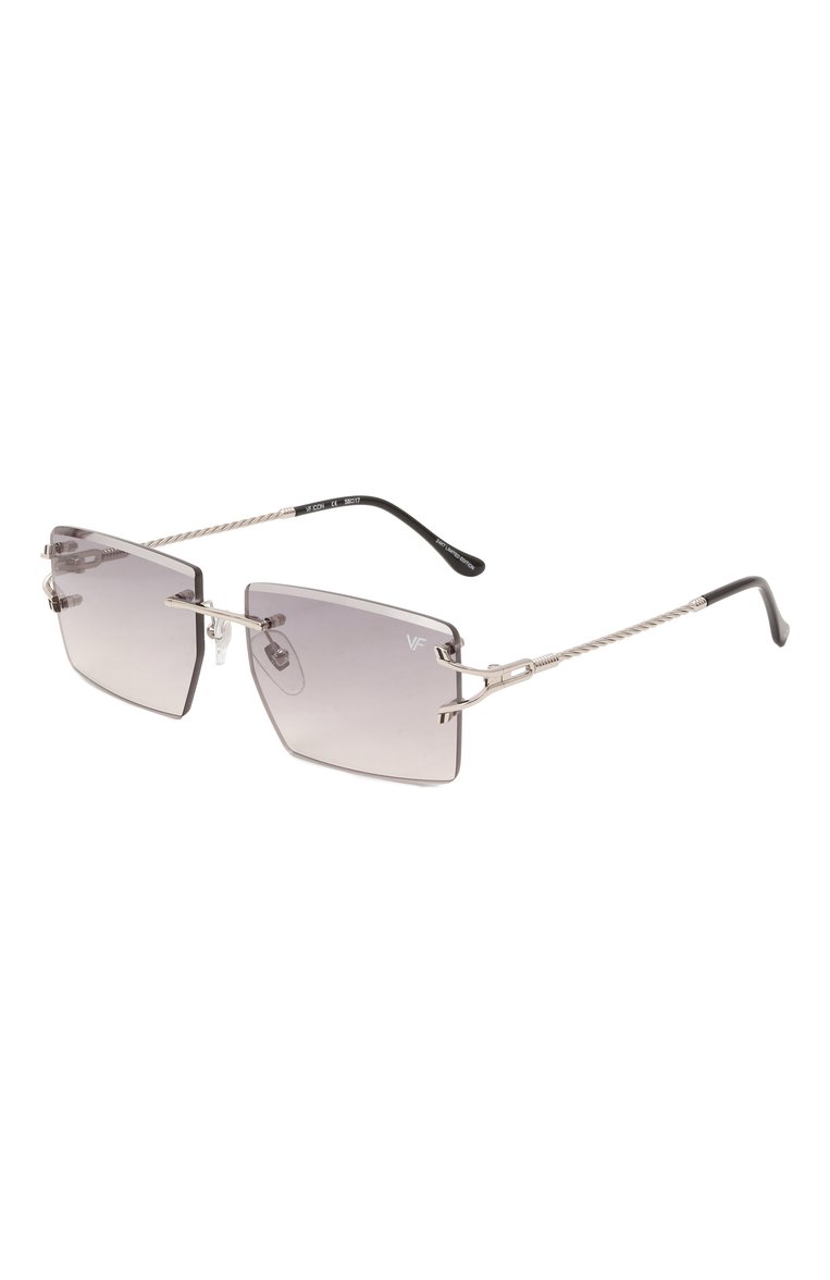 Женские солнцезащитные очки VINTAGE FRAMES серого цвета, арт. IC0N WHITE G0LD/ASPHALT | Фото 1 (Тип очков: С/з; Материал: Металл; Региональные ограничения белый список (Axapta Mercury): Не проставлено; Нос: Не проставлено; Кросс-КТ: С/з-унисекс; Очки форма: Безоправные, Прямоугольные; Оптика Гендер: оптика-унисекс)