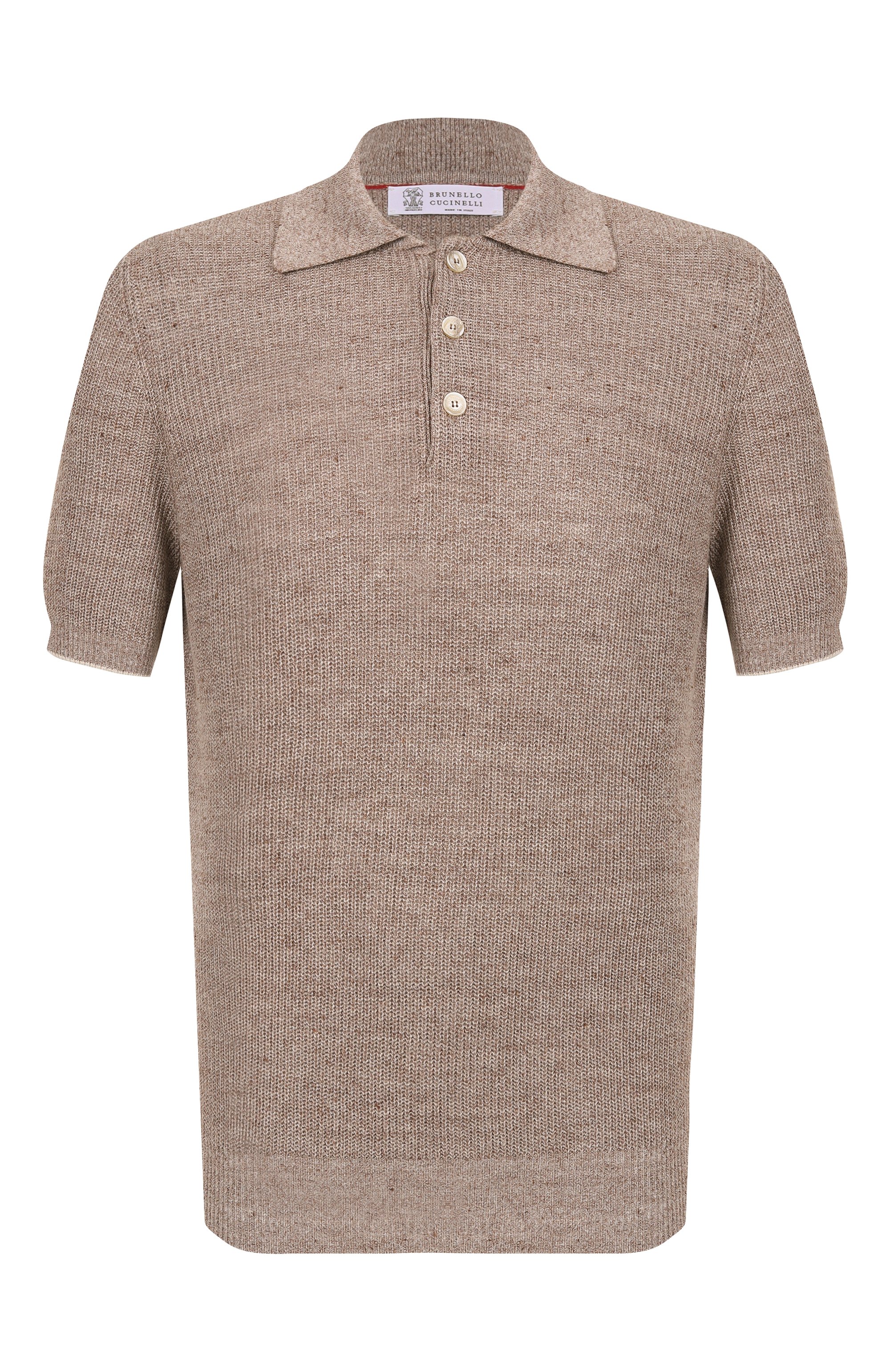 Поло изо льна и хлопка BRUNELLO CUCINELLI, арт. M2L707715, фото 1