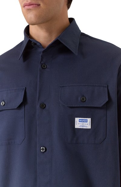 Хлопковая рубашка HUGO BLUE, арт. 50520001, фото 5