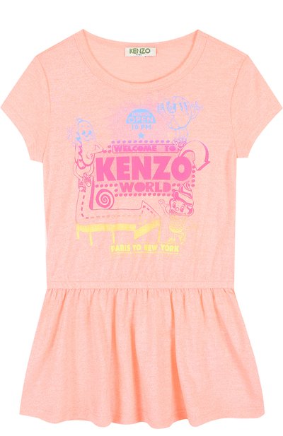 Мини-платье джерси с принтом KENZO, арт. KL30098/3A-6A, фото 1