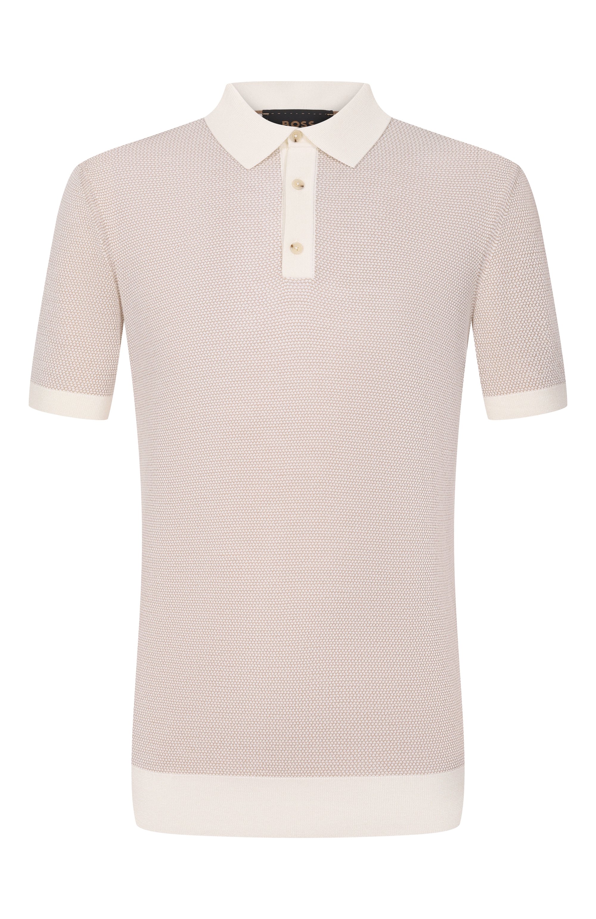 Поло из шелка и хлопка BOSS CAMEL, арт. 50560501, фото 1