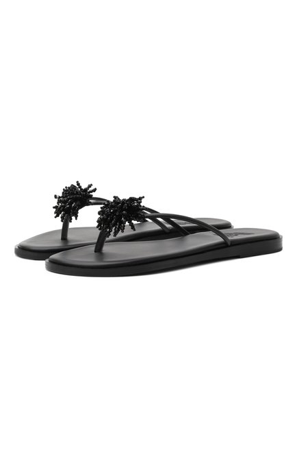Женские шлепанцы cleo ANCIENT GREEK SANDALS черного цвета, арт. CLE0 | Фото 1 (Подошва: Плоская; Каблук высота: Низкий; Материал внешний: Экокожа; Автоматизация состава: Проставлено; Автоматизация ТО: Проставлено)