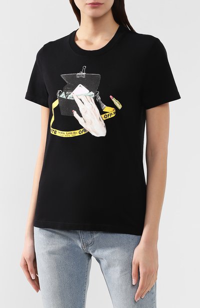 Хлопковая футболка OFF-WHITE, арт. 0WAA049S19B070651001, фото 3