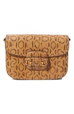 Женская сумка 1955 horsebit small из кожи питона GUCCI бежевого цвета, арт. 602204 L1G0G | Фото 1 (Сумки-технические: Сумки через плечо; Материал: Экзотическая кожа, Натуральная кожа; Материал сплава: Проставлено; Нос: Не проставлено; Ремень/цепочка: На ремешке; Драгоценные камни: Проставлено; Размер: small)