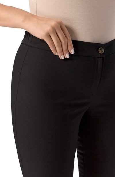 Хлопковые брюки PERSONA BY MARINA RINALDI черного цвета по цене 15200 руб., арт. VERVE, фото 5 Хлопковые брюки PERSONA BY MARINA RINALDI, арт. VERVE, фото 5