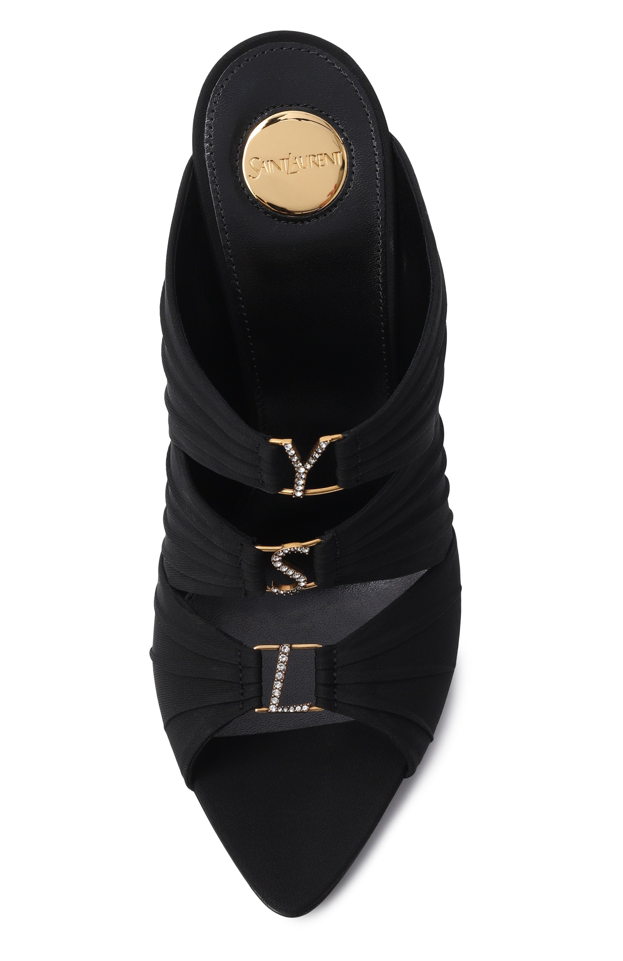 Текстильные мюли emilie 110 SAINT LAURENT, арт. 859545/AAF4G, фото 6