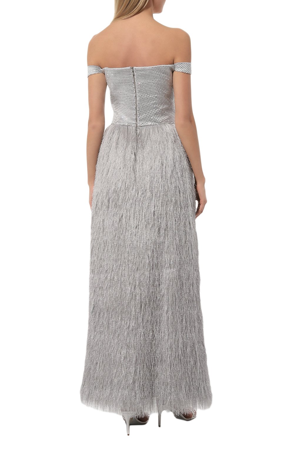 Платье с отделкой стразами и перьями SPERANZA COUTURE, арт. SC068, фото 4