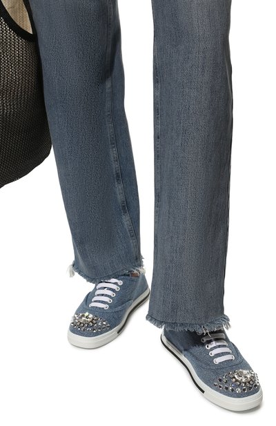 Текстильные кеды MIU MIU, арт. 5E450D-AJ6-F0008-005, фото 3