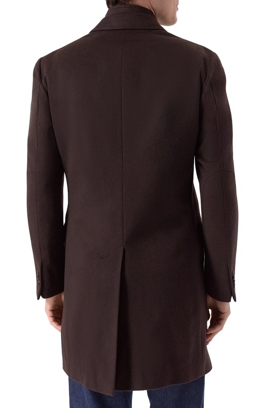 Шерстяное пальто Corneliani 261508-2612321 Коричневый  261508-2612321 Фото 4