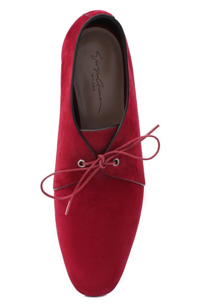 Замшевые дерби GIORGIO ARMANI красного цвета по цене 105000 руб., арт. X1C210/X0101, фото 5 Замшевые дерби GIORGIO ARMANI, арт. X1C210/X0101, фото 5