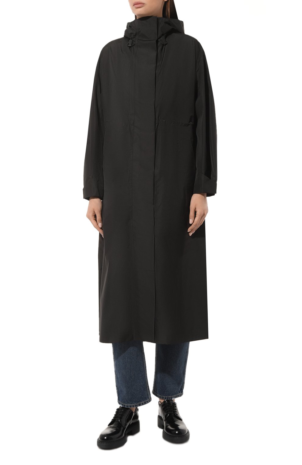 Плащ PRADA черного цвета по цене 290000 руб., арт. 291869-1XYV-F0002-202, фото 3 Плащ PRADA, арт. 291869-1XYV-F0002-202, фото 3