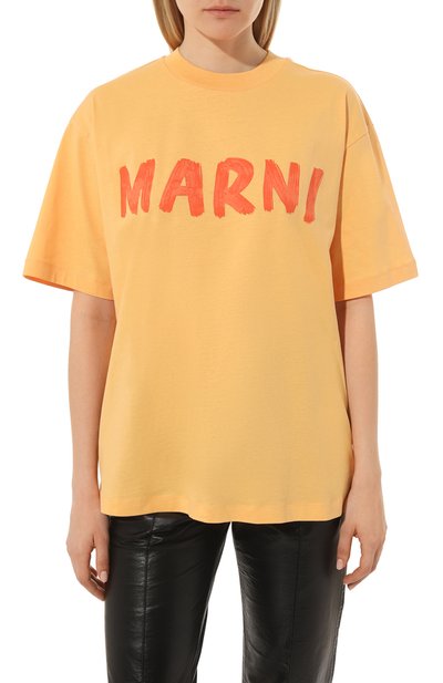 Хлопковая футболка MARNI, арт. THJET49EPH/USCS11, фото 3