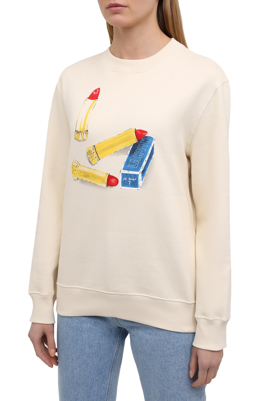 Хлопковый свитшот LANVIN, арт. RW-T0660J-JU02-P21, фото 3