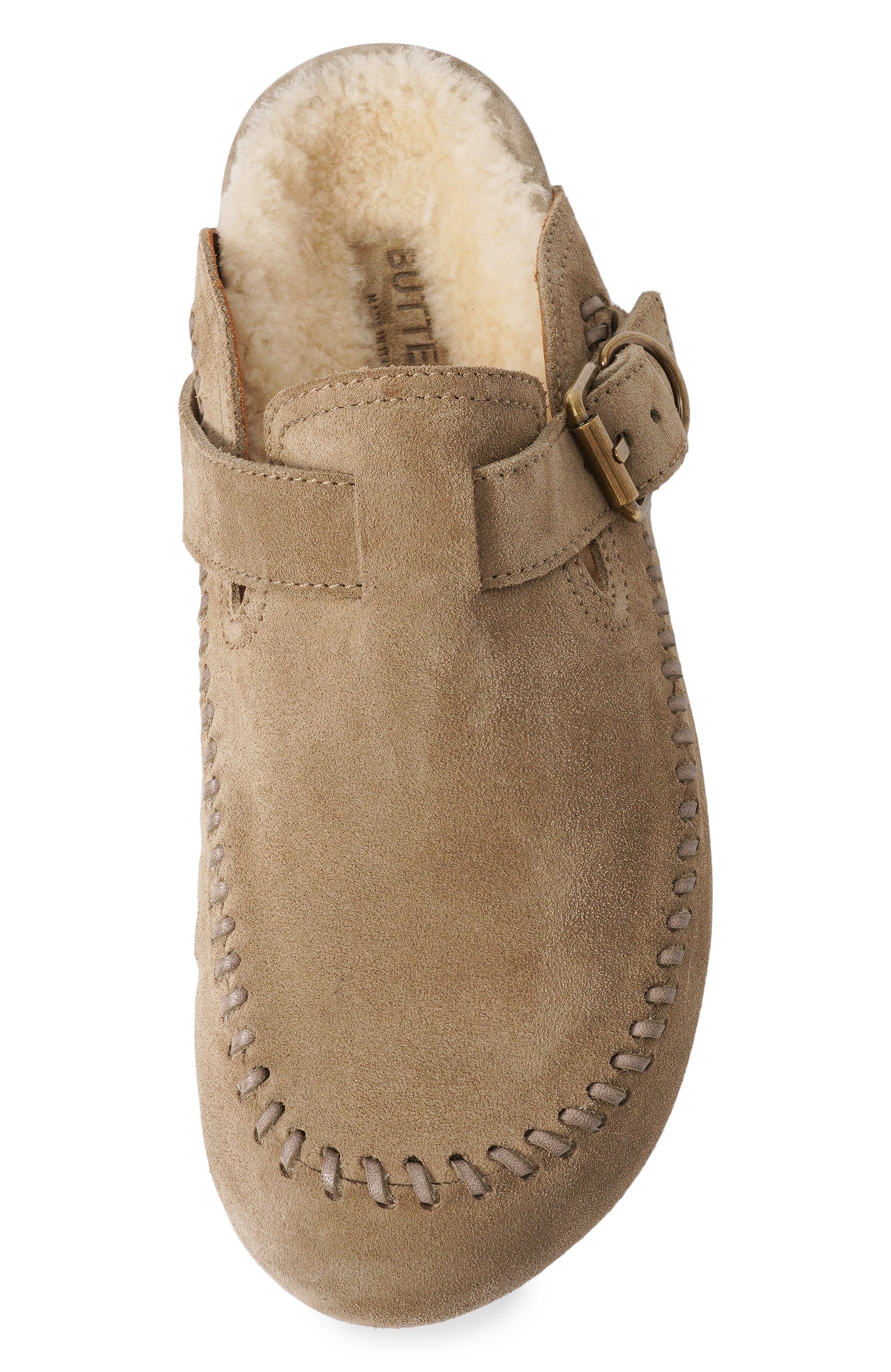 Замшевые сабо poggio BUTTERO серого цвета по цене 57000 руб., арт. B11950/G0RH/SHEARLING, фото 5 Замшевые сабо poggio BUTTERO, арт. B11950/G0RH/SHEARLING, фото 5