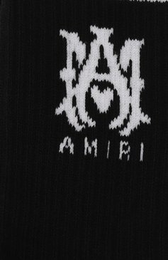 Мужские хлопковые носки AMIRI черного цвета, арт. AMACSK1006 | Фото 2 (Материал сплава: Проставлено; Материал внешний: Хлопок, Синтетический материал; Нос: Не проставлено; Кросс-КТ: бельё)
