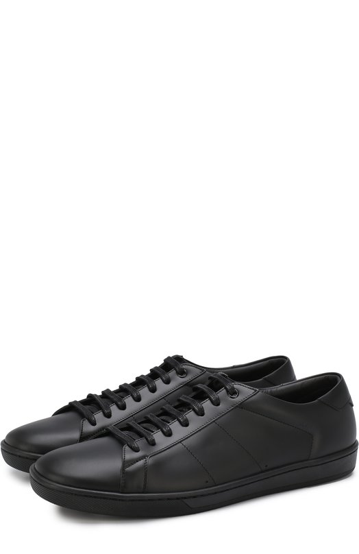 фото Кожаные кеды court classic на шнуровке saint laurent