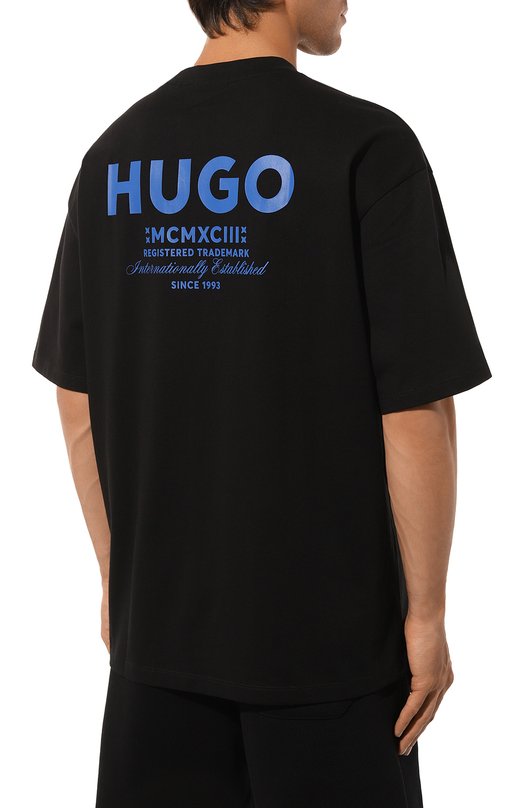 Хлопковая футболка HUGO Blue 4