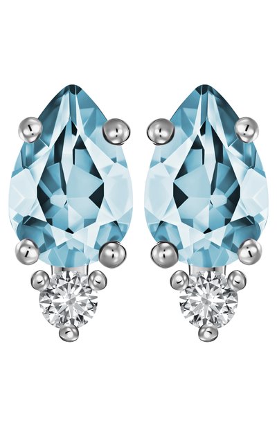 Серьги-пусеты с голубым топазом MOONKA, арт. ec-ser-btpz, фото 1