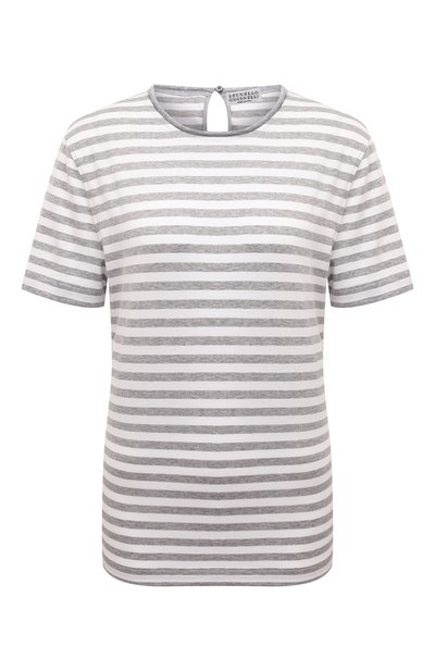 Женская хлопковая футболка BRUNELLO CUCINELLI, арт. MP989EK400