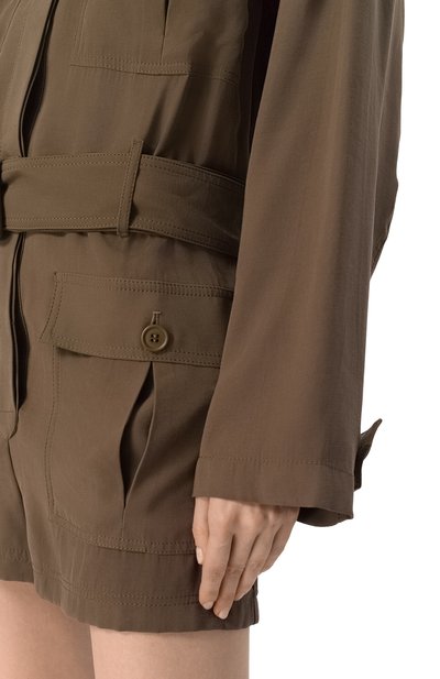 Комбинезон из вискозы THE ANDAMANE хаки цвета по цене 79950 руб., арт. T170187B/TNV121, фото 5 Комбинезон из вискозы THE ANDAMANE, арт. T170187B/TNV121, фото 5