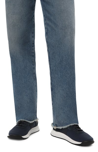 Текстильные кроссовки BOSS темно-синего цвета по цене 29950 руб., арт. 50498245, фото 3 Текстильные кроссовки BOSS, арт. 50498245, фото 3