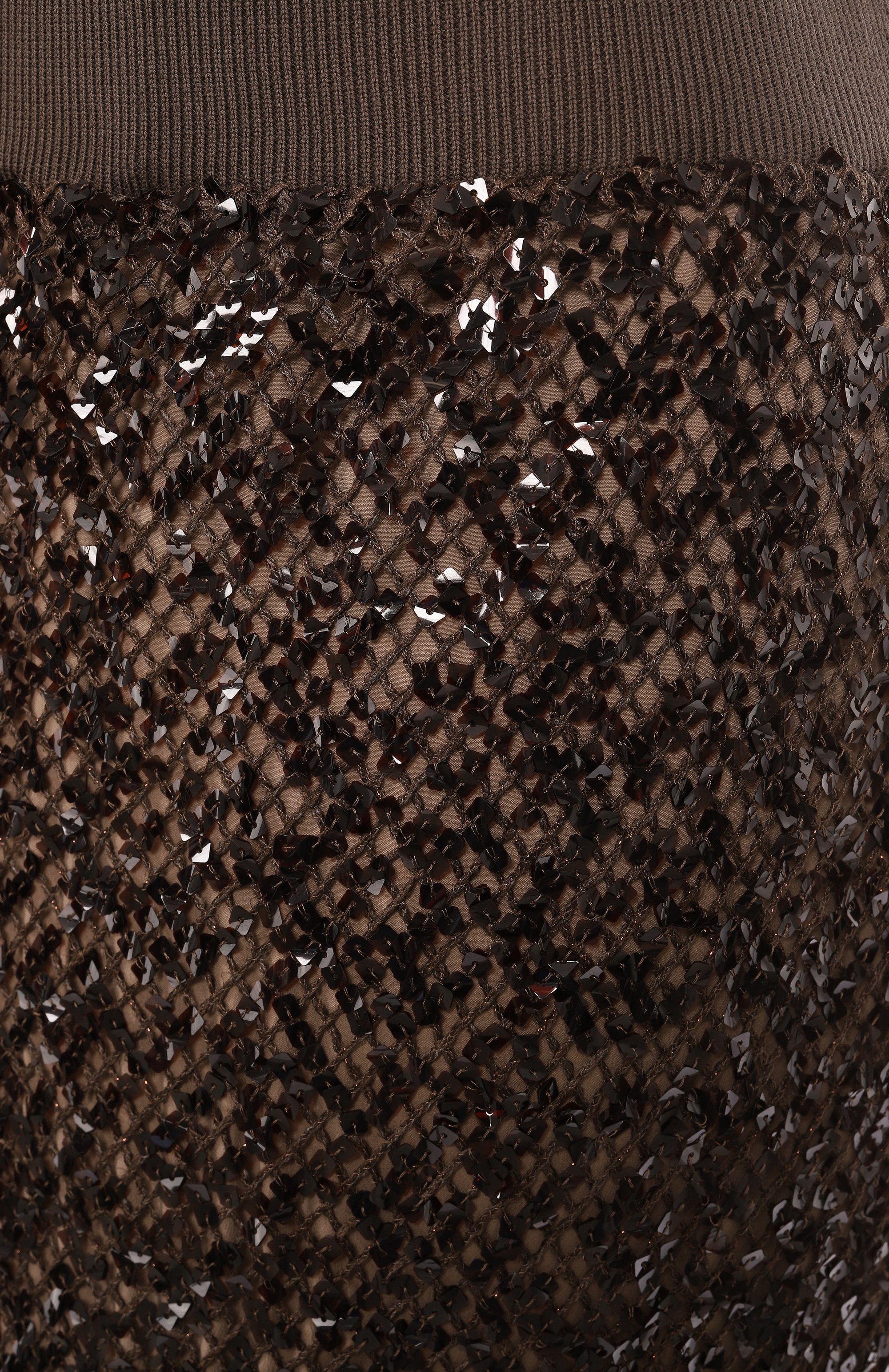 Юбка с отделкой пайетками BRUNELLO CUCINELLI, арт. MRTR20989, фото 6