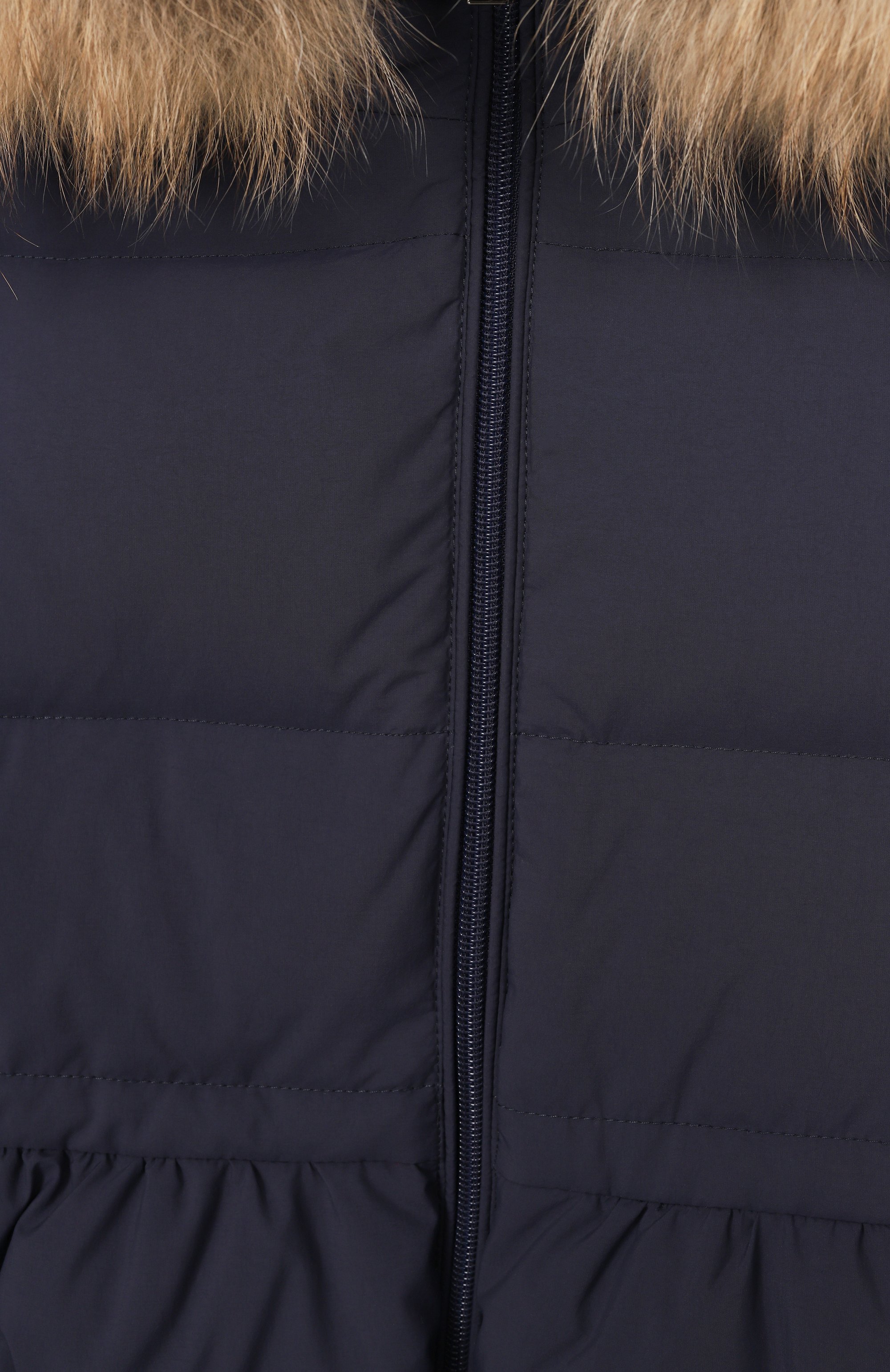 Пуховое пальто с отделкой из енота IL GUFO, арт. A25GGP0005N0108/10-14, фото 3