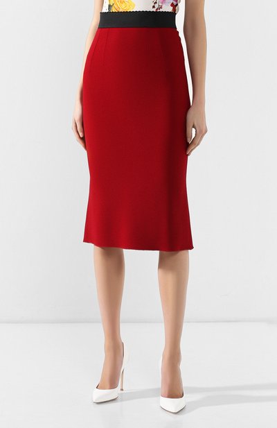 Юбка DOLCE & GABBANA бордового цвета по цене 55500 руб., арт. F4A1FT/FURDV, фото 3 Юбка DOLCE & GABBANA, арт. F4A1FT/FURDV, фото 3