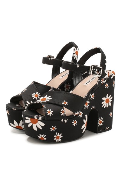 Текстильные босоножки MIU MIU, арт. 5XZ440/3L7K, фото 1