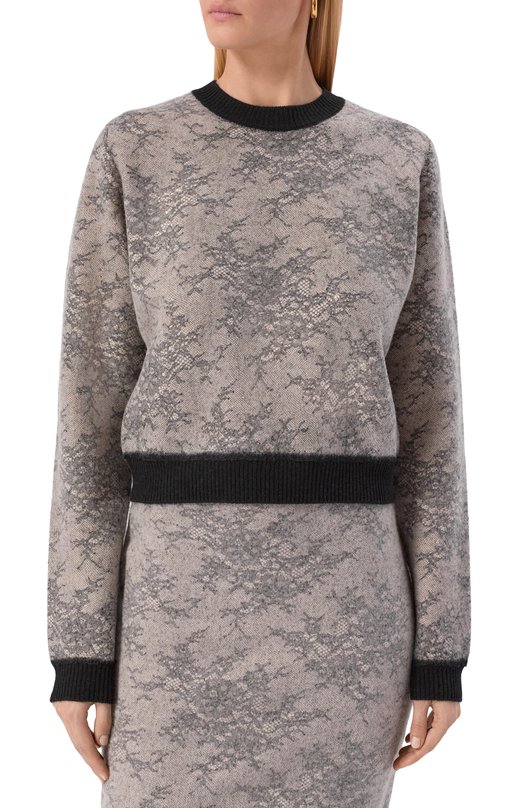 Шерстяной пуловер Nina Ricci 25AMPU009/ML0584 Серый  25AMPU009/ML0584 Фото 3