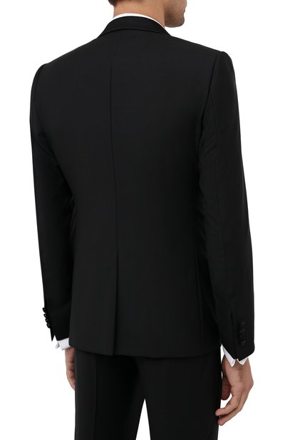 Шерстяной смокинг-тройка DOLCE & GABBANA черного цвета по цене 337500 руб., арт. GKBEMT/FU2Z8, фото 3 Шерстяной смокинг-тройка DOLCE & GABBANA, арт. GKBEMT/FU2Z8, фото 3