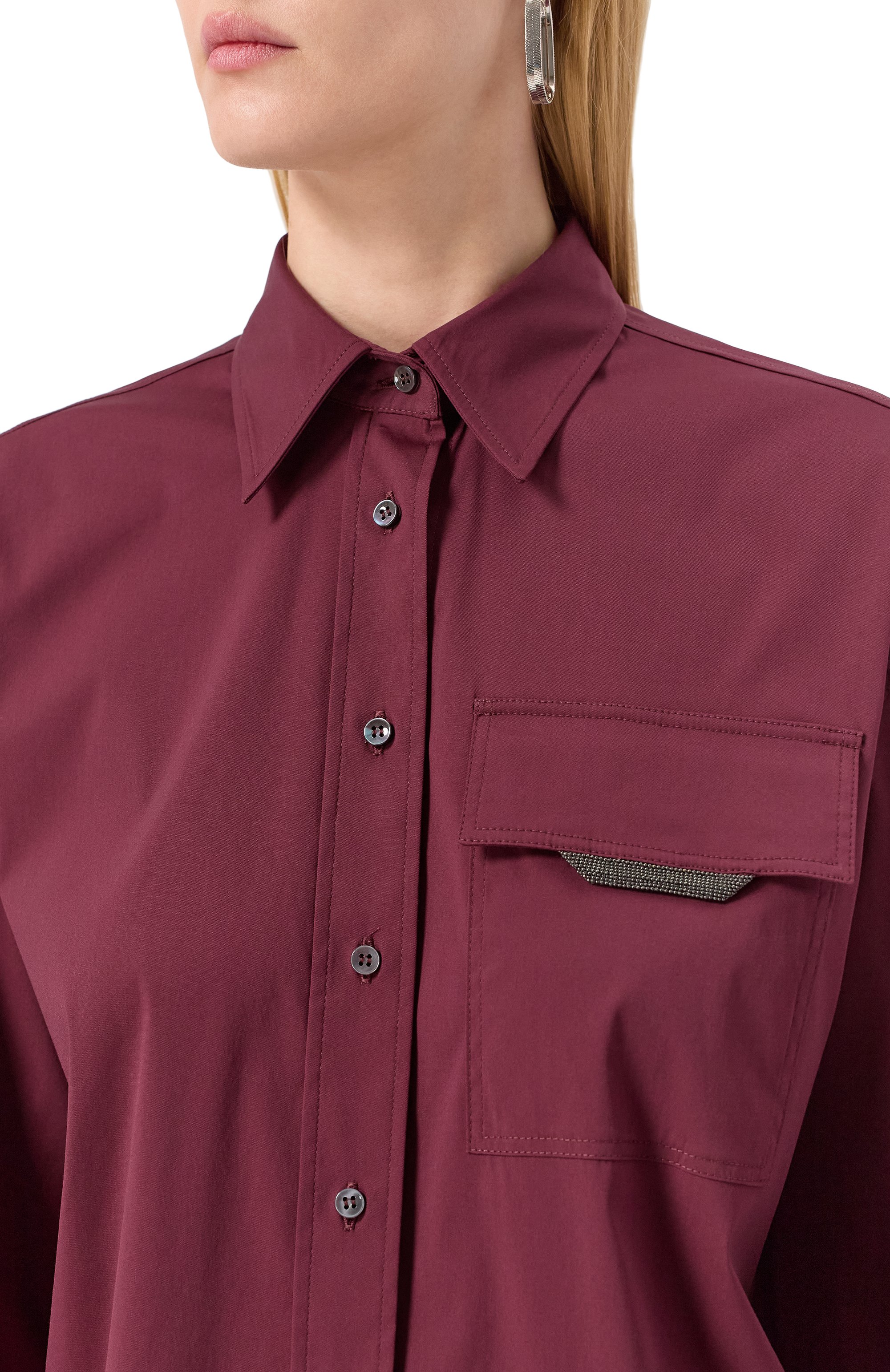 Хлопковая рубашка BRUNELLO CUCINELLI, арт. MP091MY516, фото 5