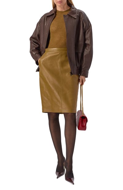 Женский топ из кашемира и шелка SAINT LAURENT, арт. 849920/Y38BL