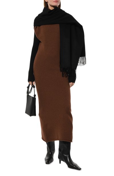 Кашемировый шарф EMPORIO ARMANI черного цвета по цене 69800 руб., арт. 635225/0A460, фото 3 Кашемировый шарф EMPORIO ARMANI, арт. 635225/0A460, фото 3