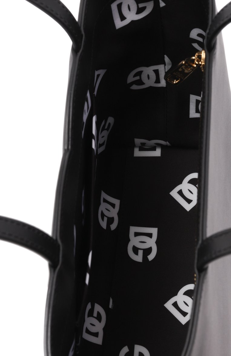 Женская сумка-тоут dg logo small DOLCE & GABBANA черного цвета, арт. BB7337/AW576 | Фото 5 (Материал: Натуральная кожа; Сумки-технические: Сумки-шопперы; Размер: small)