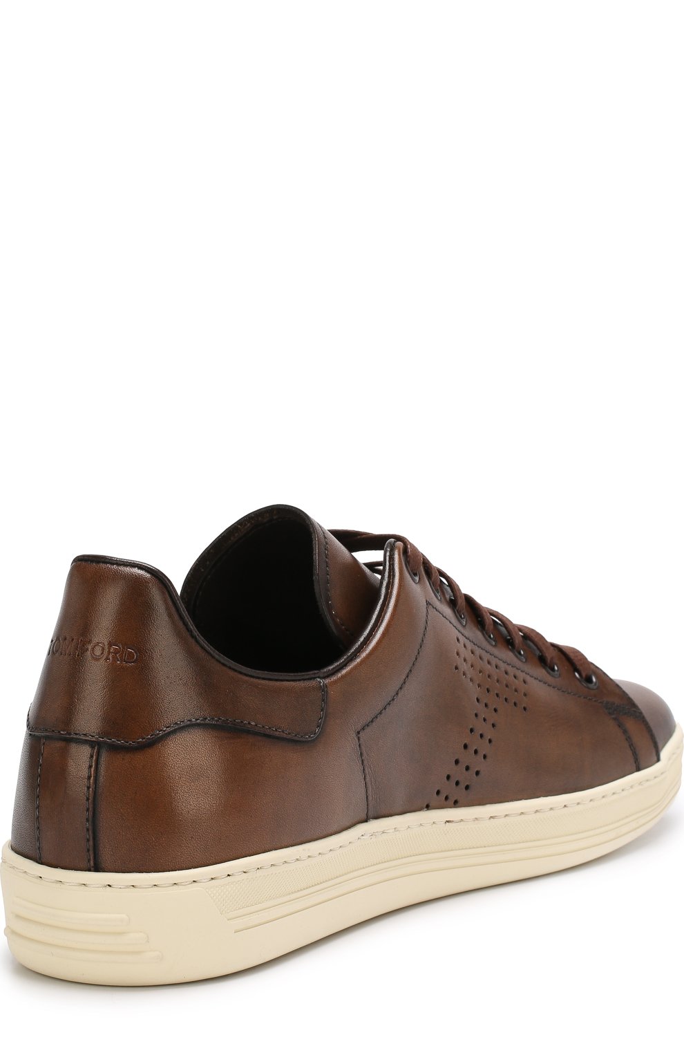Кожаные кеды на шнуровке TOM FORD, арт. 118J1045T-VCL/217, фото 4