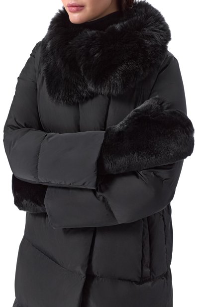 Шерстяные варежки с мехом кролика YVES SALOMON, арт. 26WAA511XXMACL, фото 2