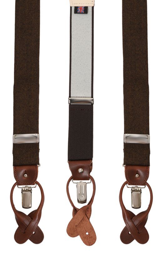Вельветовые подтяжки Albert Thurston 20 2IN1 Коричневый  20 2IN1 Фото 2
