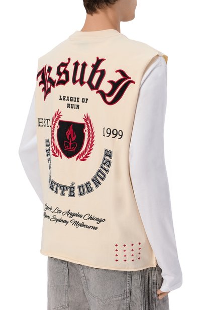 Хлопковая майка KSUBI светло-бежевого цвета по цене 18600 руб., арт. MSP26TA002, фото 4 Хлопковая майка KSUBI, арт. MSP26TA002, фото 4