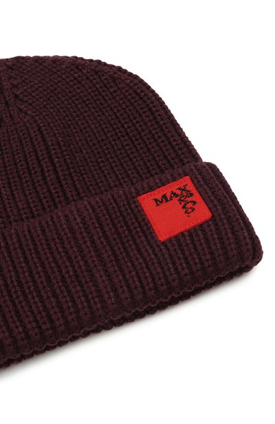 Шапка MAX&CO бордового цвета по цене 5205 руб., арт. MX0242-MX048, фото 3 Шапка MAX&CO, арт. MX0242-MX048, фото 3