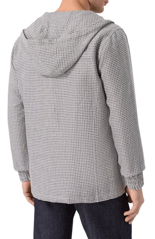 Рубашка изо льна и шелка Kiton UMC010K0631G09 Серый  UMC010K0631G09 Фото 4