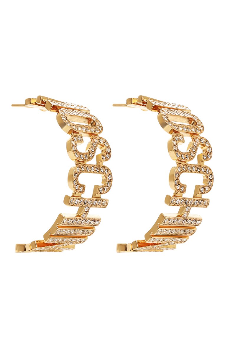 Женские серьги MOSCHINO золотого цвета, арт. 71 A9170 8434 | Фото 3 (Нос: Не проставлено; Региональные ограничения белый список (Axapta Mercury): Не проставлено; Материал: Металл)