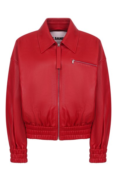 Женская кожаный бомбер JIL SANDER, арт. J02SW0048/J07187