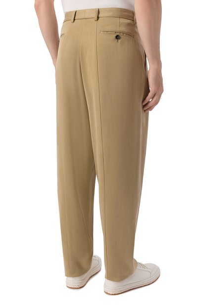 Брюки из лиоцелла GIORGIO ARMANI бежевого цвета по цене 184500 руб., арт. GM004101/TE23086, фото 4 Брюки из лиоцелла GIORGIO ARMANI, арт. GM004101/TE23086, фото 4
