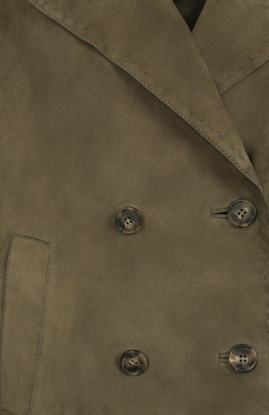 Замшевая куртка Weekend Max Mara 0BLAT0 Хаки  0BLAT0 Фото 6