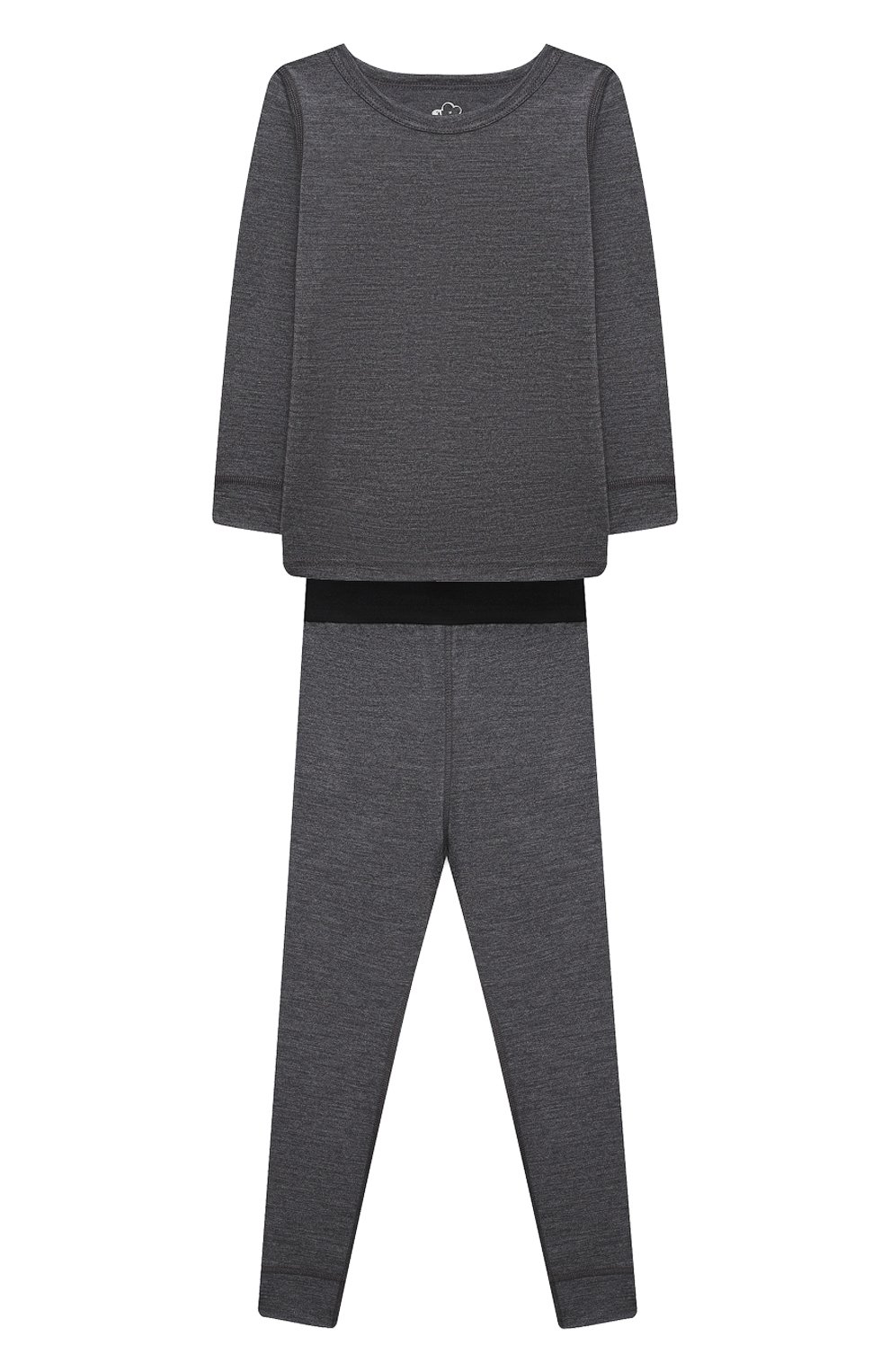 Комплект из лонгслива и брюк WOOL AND COTTON темно-серого цвета по цене 8360 руб., арт. WRUFP, фото 1 Комплект из лонгслива и брюк WOOL AND COTTON, арт. WRUFP, фото 1