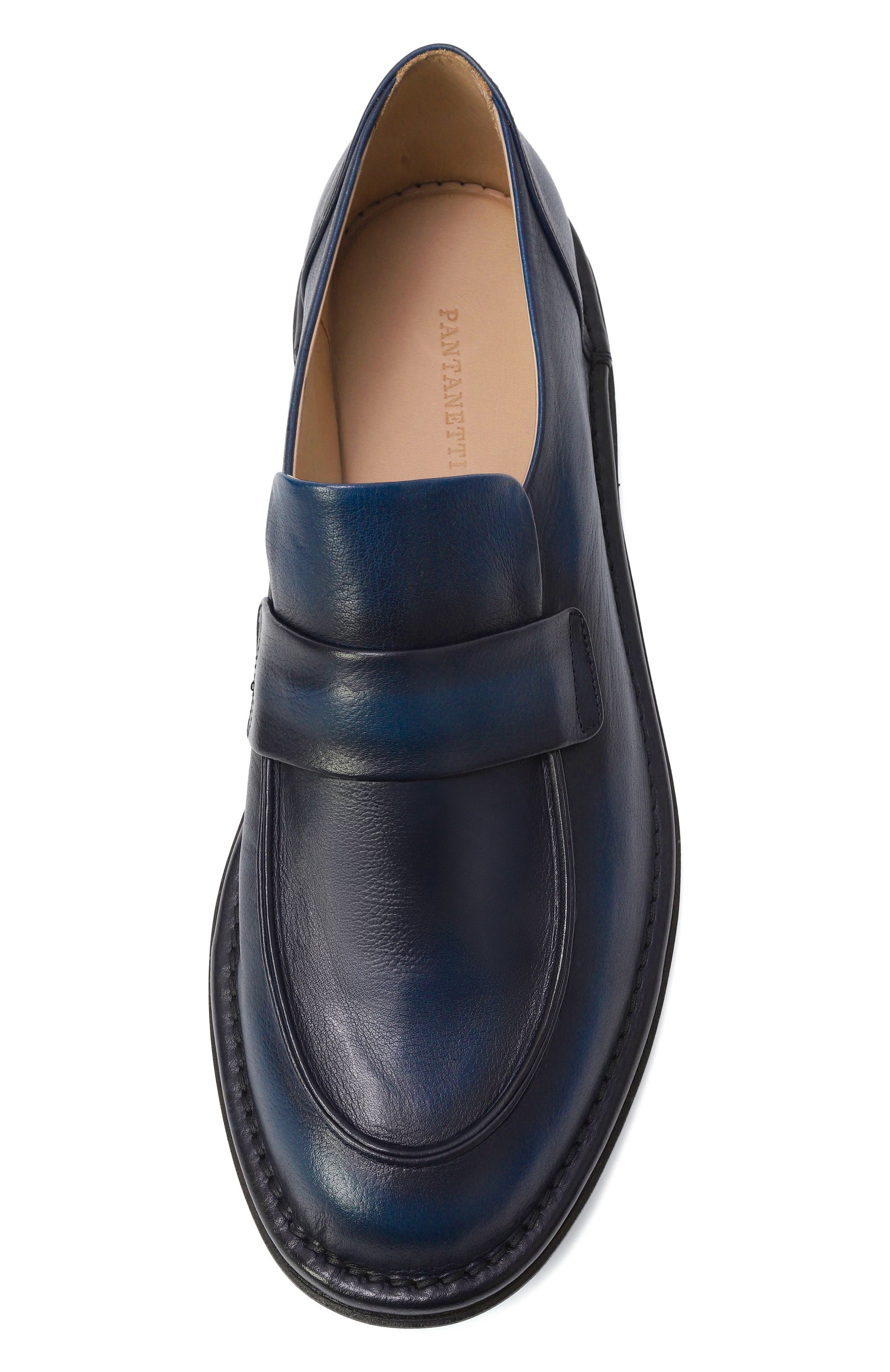 Кожаные лоферы PANTANETTI темно-синего цвета по цене 52000 руб., арт. 18532E, фото 6 Кожаные лоферы PANTANETTI, арт. 18532E, фото 6