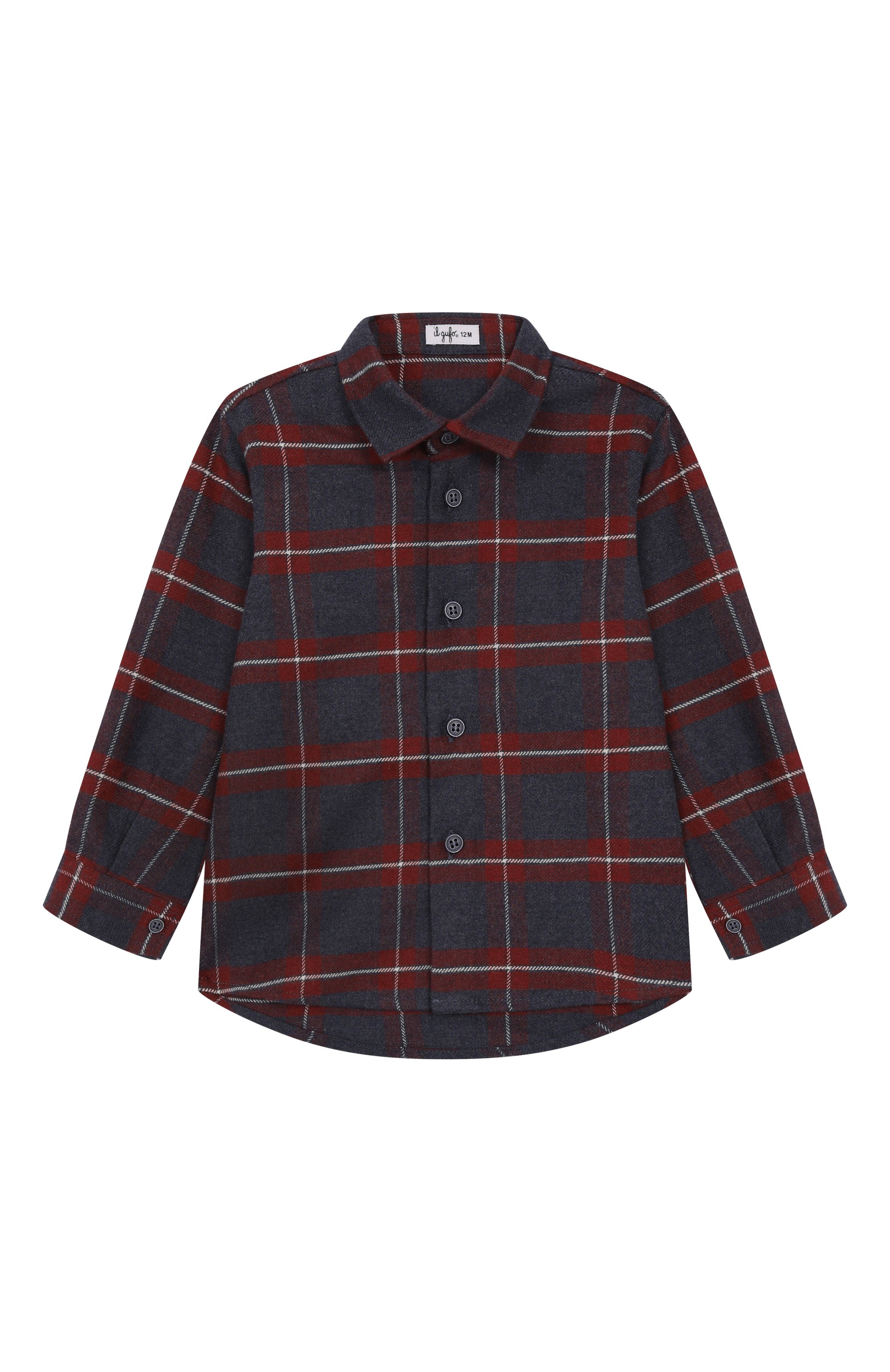 Хлопковая рубашка IL GUFO, арт. A25GCL0005C3165/12M-18M, фото 1