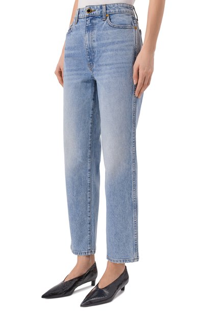 Джинсы abigail KHAITE голубого цвета по цене 74350 руб., арт. 1071-096/W916, фото 3 Джинсы abigail KHAITE, арт. 1071-096/W916, фото 3